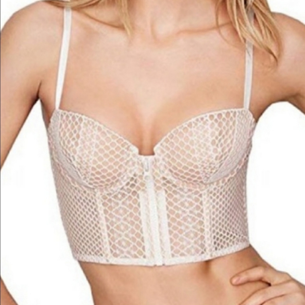 VICTORIA'S SECRET ~ Bustier Underwire Front Open Back Open 34DD Bra